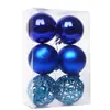 Decoração de bola de Natal oca galvanizada 6cm8cm bola de plástico colorida pingente de árvore de Natal suprimentos de decoração de feriado
