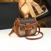 Bolso tipo Silla con Diseño Estampado Color-Blocking de Gama Alta, Elegante Bolso Cruzado de Hombro de Cuero Genuino, Nueva Moda 2026, Tendencia de Lujo Ligero