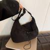 Bolsa plissada feminina 2024 Nova moda moda casual bolsa de ombro Bolsa crossbody de grande capacidade Bolsa de classe