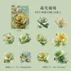 Paquete de Pegatinas para Mascotas Yiniao Serie Lenguaje de las Flores Doradas Tema Flor Dorada Papel de Aluminio Material de Decoración para Diario Pegatinas 20 Hojas en 6 Diseños