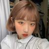 Peruca para Meninas com Cabelo Curto Celebridade da Internet Tamanho Único Cabelo Curto Liso Conjunto de Perucas Doces da Boca de Yiwu Bob Natural Artificial Bobo