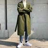 Gabardina de longitud media para hombre, moderna, guapa, versátil, capa de lana, abrigo, estilo británico para otoño e invierno, lana grande