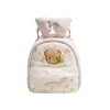 Mochila nueva de oso de dibujos animados estilo coreano, bolso escolar suave para chica estudiante con ribete de encaje, mochila de viaje linda de gran capacidad