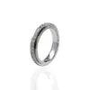 Anillo Versátil Simple Liso Minimalista de Lujo Ligero Estilo Europeo y Americano en Color Acero con Fila de Diamantes, Set de Apilamiento de Lujo Ligero
