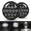Faros LED de 75W en Stock del Fabricante para Jeep Wrangler, Faros LED para Motocicleta, Piezas de Modificación para Vehículos Todoterreno, Luces de Cruce y Carretera