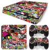 Console de Jogo Ps4 Slim Adesivo de Corpo Inteiro Skin Adesivo Bomb Skin Filme Colorido de Corpo Inteiro