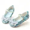Zapatos de Princesa para Niñas Estilo Nuevo Primavera y Otoño Suela Suave Zapatos de Cristal Zapatos Planos para Niños Desfile de Moda para Niñas Pequeñas Zapatos de Piel
