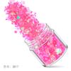 Juego de 12 lentejuelas con purpurina y polvo láser degradado para decoración de uñas con diseño de explosiones transfronterizas en color rosa