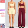Conjunto de ropa deportiva transfronterizo con hermoso sujetador deportivo de cuello halter en la espalda, conjunto de yoga de secado rápido para correr al aire libre, ciclismo y Pilates