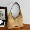 Bolsa de Mano Tejida Shuai Mi Home Estilo Nuevo 2026 Estilo Perezoso Bolso de Hombro Gran Capacidad para Viajes al Trabajo Playa Vacaciones Bolso de Axila