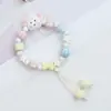 Pulseira Cerâmica Jingdezhen Cor Dopamina Antiga Contas Tecida à Mão Presente Original Nova Pulseira Chinesa para Mulheres