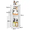 Estante de Almacenamiento de Piso para Baño para Guardar Sándwiches en Interiores Transfronterizo Gabinete Lateral para Inodoro Gabinete de Esquina Estante de Almacenamiento Multinivel para Inodoro