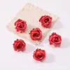 Cabezas de flores de rosa artificiales, cabezas de flores pequeñas, tocados florales, guirnaldas, pasadores para el cabello, accesorios para fotos, flores decorativas, capullos de flores para mesa de té