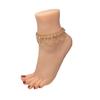 Accesorios para Pies Transfronterizos Europeos y Americanos, Tobilleras con Cascabeles de Moda Personalizadas, Tobilleras para Mujer Bohemianas con Flecos de Cascabeles de Ola