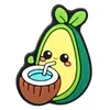 Acessórios Planos de Frutas Novos Transfronteiriços Acessórios para Joias DIY Acessórios de Cabelo Capa de Celular Adesivo de Silicone Macio de Abacate Desenho Animado