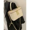 Moda Estilo Coreano Bolso de Mano Pequeño Estilo Chanel Bolso Tote Pequeño 2026 Modelo Nuevo Bolso Caja Simple Bolso Cruzado con Correa de Cadena al Hombro