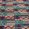 Tecido Estampado de Algodão e Linho Estilo Étnico Onda Quadrada Tecido Boêmio Almofada Lijiang Toalha de Mesa Saia de Linho