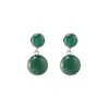 Brincos Pendentes Redondos de Ágata Verde em Prata de Lei 925 para Mulheres, Simples, Leves, Luxuosos, de Alta Qualidade, Elegantes e Versáteis 8554Y