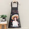 Delantal de dibujos animados de cactus arcoíris estilo coreano, lindo, para uso doméstico, unisex, de cocina, impermeable y a prueba de aceite, venta al por mayor