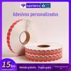 Etiquetas autoadesivas personalizadas, rolo transparente de PVC colorido, adesivos de vedação de prata com estampagem a quente, adesivos para garrafas térmicas, personalização de impressão