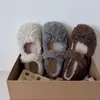 Zapatos Peludos de Otoño e Invierno 2025 para Uso en Exteriores, Zapatos de Algodón Cálidos Forrados de Felpa, Zapatos Mary Jane Antideslizantes Estilo Hada, Mocasines de Suela Suave