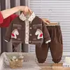 Moda Outono e Primavera Novo Conjunto Elegante de Três Peças para Bebês e Crianças, Roupa de Bebê da Moda, Conjunto Completo de Roupas Infantis