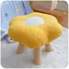 Taburete Pequeño con Forma de Flor para Uso en Casa, Otomana Linda de Moda con Forma de Nube, Asiento para Sala de Estar, Taburete para Cambiarse los Zapatos en el Dormitorio de los Niños