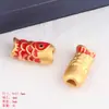 Colgante de aleación de zinc estilo chino de tortuga dorada, pez koi de oro antiguo, futuro como brocado, accesorios de la marca Lucky, hechos a mano con cuentas DIY
