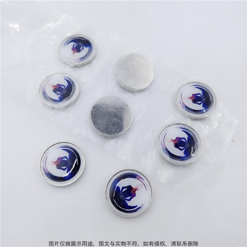 私人定做水晶贴纸棋子工艺品 圆形小贴标人在打坐 瑜伽冥想贴牌