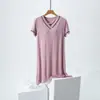 Vestido de Dormir de una Pieza de Rayón, Estilo Nuevo para Primavera/Verano/Otoño, con Sujetador Incorporado, Vestido de Casa de Longitud Media, Pijama