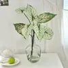 Hojas de cala impresas en 3D, hojas de taro coloridas, plantas verdes artificiales, arreglos florales de jardín estilo Monet para DIY, flores artificiales, suministro transfronterizo