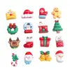 Accesorios de Resina DIY de Dibujos Animados Joyería Engrosada 16 Pegamento de Crema Navideño Pasadores Fundas para Teléfonos Móviles Hebillas de Zapatos Llaveros