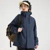 Jaqueta de Montanhismo à Prova de Vento, Impermeável, Modelagem Ampla, Respirável, Jaqueta Unissex, Jaqueta Casual para Caminhada e Montanhismo ao Ar Livre