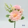 Flores artificiales de seda, rosas dalias de primavera, decoración para mesa de comedor de sala de estar en casa, rosas para bodas, arreglos en florero, accesorios para fotografía