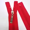 Cremallera de Nylon con Cola Abierta No. 5 Tira para Ropa Textil del Hogar Cremallera Tira de Cremallera de Cola Abierta Grande Rojo