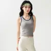 Camiseta de Tirantes de Malla Racerback para Yoga para Mujer Ajustada con Tirantes Contrastantes para Uso en Exteriores Sujetador Deportivo a Prueba de Impactos