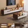 Móvel de TV para sala de estar, novo modelo 2026, armário de armazenamento para apartamentos pequenos, combinação integrada de mesa de centro retrátil e móvel de TV