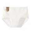 [7A Antibacteriano] Algodón para Bebé de Clase A Algodón Puro Ropa Interior para Mujer Cintura Media Color Sólido Ácido Poliláctico Entrepierna Antibacteriana Bragas para Mujer