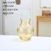 Nuevo jarrón de cristal estilo chino con margaritas pequeñas, adecuado para arreglos florales hidropónicos, un artículo de decoración suave de alta gama, exquisito adorno de jarrón pequeño