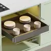 Prateleira de Louça Deslizante para Cozinha, Cesta Deslizante para Armário, Prateleira Multifuncional para Armazenamento de Pratos e Louças, Prateleira de Armazenamento com Drenagem