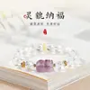 Pulseira Pixiu Roxo Cristal Branco Ruyi Atraindo Fortuna Pulseira Autêntica Natural Coletora de Riqueza Ametista Transferidora de Fortuna Modelo Outono Feminino para Meninas