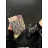 Calcetines de media caña con patrón en relieve 3D para mujer, Calcetines holgados transpirables y absorbentes de sudor de nicho vintage, Calcetines de algodón de moda únicos con contraste de color