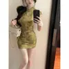 Vestido Cheongsam Mejorado de Estilo Chino Nuevo, Sexy, Inspirado en el Diseño Ecológico, para Mujer, Verano, Elegante y Impresionante, Bodycon Corto