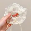 Elegante y con estilo scrunchie de pañuelo cuadrado, súper lindo y de aspecto de hada, un accesorio para el cabello para niñas, nuevo coletero de verano y adorno para la cabeza