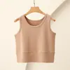 Ropa interior térmica de terciopelo nano para mujer, chaleco de color liso, talla grande, ropa de estar, top sin mangas