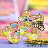 Ímã de Geladeira Souvenir de Viagem Souvenir de Weihai Liu Gongdao, Shandong Tendência Nacional Adesivo Magnético de Madeira Tocha Oito Ruas