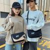 Hong Kong Estilo Casual Satchel 2024 Nova Moda Carta Cor Contraste Esportes Ao Ar Livre Bolsa Crossbody Grande Capacidade Bolsa de Ombro para Homens