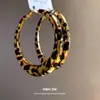 Brincos Redondos Moda Estampa de Leopardo Agulha de Prata Estilo Europeu e Americano Moda Retrô Brincos Elegantes Luxo Leve Brincos de Alto Padrão Atacado