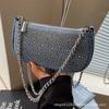 Bolso Pequeño Brillante de Mezclilla para Mujer 2024 Nuevo Moda Casual Bolso Cruzado Diseño de Nicho Bolso de Hombro para Viajar