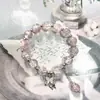 Pulsera de Cristal con Cuentas de Mariposa, Pulsera de Diseño de Alta Gama Ins, Regalo para Novia, Nueva Pulsera de Mejor Amiga de Aspecto Caro